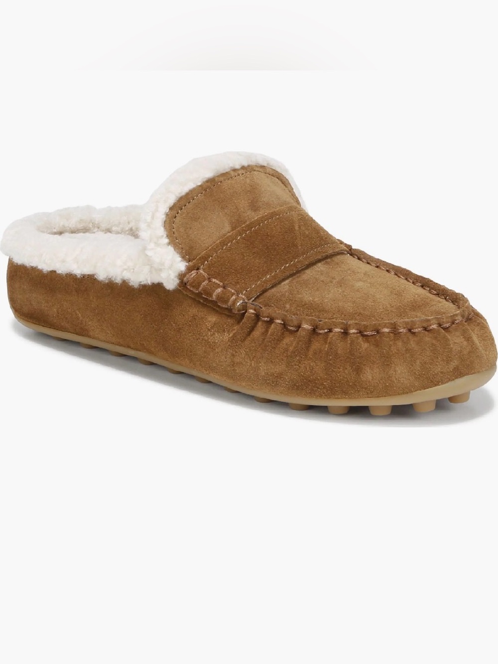 Vince Womens Brown Berkley Shearling Driving Loafer NWOT